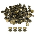 thumbnail image 1 of Unique Bargains 50 Sets Leather Rivets 9mm Double Cap Rivets 8mm Height Studs Bronze Tone, 1 of 5