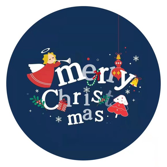 Fedyufook Merry Christmas Happy New Year Party Favor Label Stickers - 2 Inch - 50 Labels