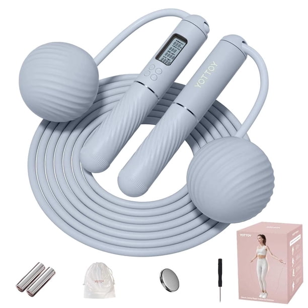 Jump Rope YOTTOY inalámbrica con contador y cable 2 en 1 para mujer