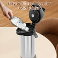 thumbnail image 6 of 65oz Thermal Airpot Carafe with Pump, Stainless Steel Vacuum Insulated Coffee Dispenser for Hot and Cold Beverage (Silver）, 6 of 9