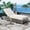 Creamy White, variant on Wohh Outdoor Wicker Chaise Lounge Chair with 5-Position Adjustable Backrest & 2 Wheels, Patio Reclining Sun Lounger with Cushion, Poolside Garden Backyard Tanning Deck Chair(Natural+Beige)