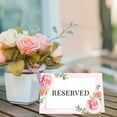 thumbnail image 5 of Koyal Wholesale Pink Roses Table Reserved Signs for Wedding Reception, Ceremony, Foldable Table Tent Cards, 16-Pack, 5 of 5