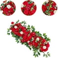 thumbnail image 3 of Artificial Wedding Arch Flowers Floral Arrangement Handcraft Flower Garlands Floral Decorations for Table Engagement Ceremony, Red, 3 of 14
