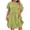 Green, variant on Qiopertar Plus Size Casual Dress for Women Solid Color Round Neck Short Sleeve A-Line Dress Spring Summer Vacation Party Comfy Relaxed Fashion, Beige XXL