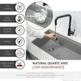 thumbnail image 6 of Stylish Dual Mount 32" Gray Composite Granite Single Bowl Kitchen Sink with 4 accs S-832WL, 6 of 15