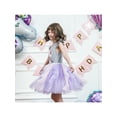 thumbnail image 2 of Girls Dress Gray Unicorn Embroidered Purple Pleated Tulle Birthday Party 6 Years, 2 of 8