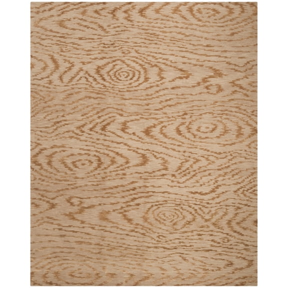 Safavieh Martha Stewart by Faux Bois Silk/ Wool Rug Porcini 8'6" x 11'6" 8' x 10', 9' x 12' Indoor Living Room, Bedroom, Dining Room
