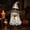 StyleD, variant on Handcrafted Resin Witch Cat Lamp, USB Powered Halloween Decorative Light, Stained Glass Effect Warm Night Light for Bedroom Living Room Office Desktop
