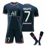 2021/22 PSG Home Youth Jersey Mbappé NO.7 Sportswear Soccer Football Set