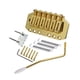 thumbnail image 5 of Juego de puentes de trémolo para guitarra con tornillos de montaje y llave para parte de un fijo oro, 5 of 9