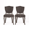 thumbnail image 6 of LiviNest Tufted Dining Chairs for Small Spaces: 2-Piece Set with Velvet Upholstery - Compact 33.75" Height & 21.25" Width for Apartments & Breakfast Nooks - Traditional Style with Wooden Legs, 6 of 6
