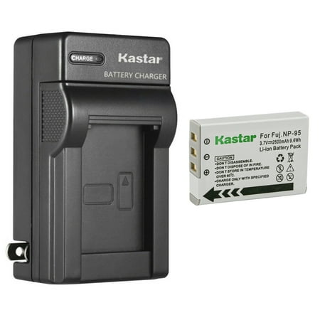 Kastar 1-Pack Battery and AC Wall Charger Replacement for Fujifilm NP-95 NP95 FNP-95 FNP95 Battery Fujifilm BC-65N Charger Fujifilm FinePix X100S FinePix X100LE FinePix X100T Cameras