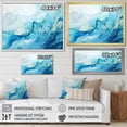 thumbnail image 4 of Designart "Liquid Ink Of Ocean In Blue And White II" Abstract Shapes Floater Framed Wall Decor, 4 of 5