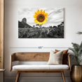 thumbnail image 3 of Elephant Stock Pop Golden Sunflower Wall Art - Horizontal Canvas Wall Art - Living Room Wall Decor - Floral And Botanical Canvas - Gray And Orange Decor - 45" x 30", 3 of 8