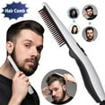 thumbnail image 2 of Multifunctional Hair Comb Brush Beard Straightener Hair Straighten Electric Beard Straightening Comb Quick Hair Styler For Men, 2 of 9