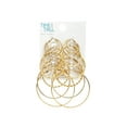thumbnail image 3 of Time and Tru Adult Women's 6 On Multi Fashion Basic Gold Tone Graduated Hoops. Change Up Your Style 6 Days in a Row!, 3 of 6