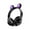 Black, variant on Cat-Ear Wired Gaming Headphones, 50mm Drivers, Built-in Mic, 3.5mm Compatibility, Pink/Blue/Green Color Options