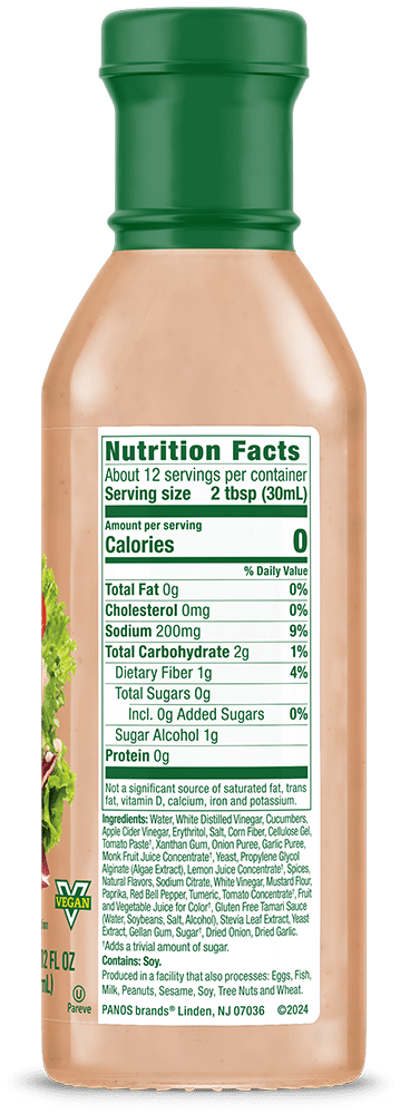 Walden Farms Thousand Island Dressing, 12 oz. Bottle, Fresh and Delicious Salad Topping, Sugar Free 0g Net Carbs Condiment, Smooth and Creamy