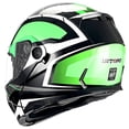 thumbnail image 2 of 1Storm Motorcycle Modular Full Face Helmet Street Bike Flip up Dual Visor/Sun Shield Racing Racing Green HJA119, 2 of 4