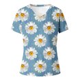 thumbnail image 4 of Fiudx Ofertas Flash Del Día Solo En Línea Camisetas Holgadas de Manga Corta con Cuello En V Informales con Estampado de Moda para Mujer, 4 of 4