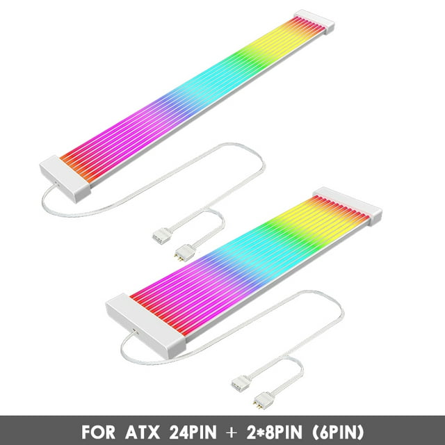 RGB LED Light Strip Bar ARGB Sync Board For Computer Power Supply ATX 24PIN GPU Video Card 8Pin 6PIN Cable And Case Kit A Light Strip
