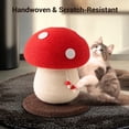 thumbnail image 4 of Happy & Polly 20in Mushroom Cat Scratcher, Sisal Cat Scratcher for Kittens with Hanging Toy, 4 of 8