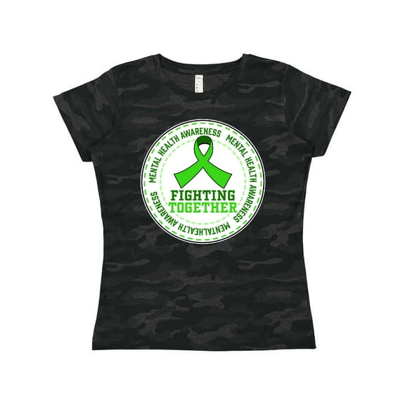 Inktastic Fighting Together- Mental Health Awareness Women's T-Shirt