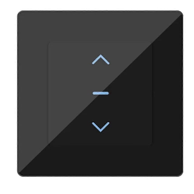 WiFi Smart Curtain Switch Touch Design black EU Plug