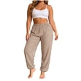 thumbnail image 3 of FchengtaiS Striped Pants for Women High Waisted Wide Leg Pant Casual Palazzo Trousers with Pockets, 3 of 6