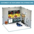 thumbnail image 7 of 8 ft. W x 8 ft. D Outdoor Iron & Solid Wood Tool Storage Shed with Two Doors and Windows, 7 of 7