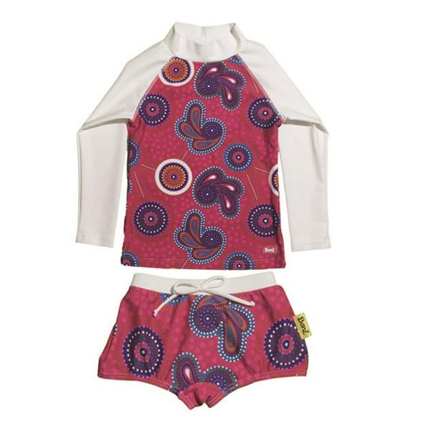 2015 Manches Longues Rash Guard & Board Shorts Set&44; Dandaloo - Taille 8