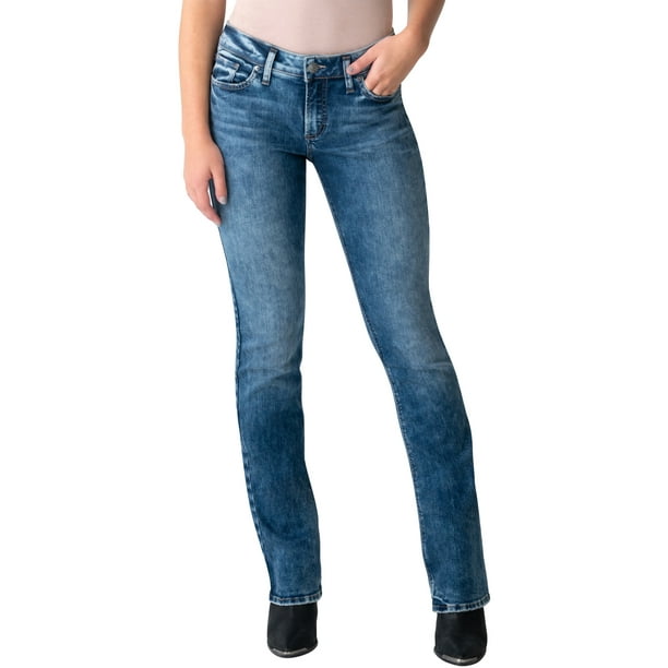 Silver Jeans - Silver Jeans Co. Women's Elyse Mid Rise Slim Bootcut ...