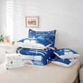 thumbnail image 6 of Manfei Merry Xmas 7 Pieces Bedding Comforter Set,Cute Bow Snowman Full Bedding Set,Hellow Winter Fitted Sheet Flat Sheet For Teens,Super Cozy Room Decor Reversible, 6 of 8