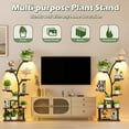 thumbnail image 5 of Plant Stand Indoor with Grow Lights, 8 Tier Multiple Plant Shelf, 56.7" Tall Lighted Plant Stand, S-Shaped Corner Plants Stand Rack, Flowers Holder for Home Living Room Balcony Patio Garden, 5 of 9