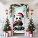 thumbnail image 4 of Decoraciones de Navidad Interior 35 X 71 Pulgadas Marco de Puerta de Navidad - Patrón de Santa Claus - Decoración de Puerta de Navidad - Decoración de Fiesta Del Festival, 4 of 6