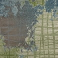thumbnail image 5 of 6' x 9' Green or Blue Abstract Design Indoor Area Rug, 5 of 6