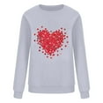 thumbnail image 3 of gakvbuo Valentine Day Shirt For Women Trendy Long Sleeve Tunic Tops Cute Love Hearts Graphic Tees Round Neck Casual Funny Shirts Tops Blouse Pullover Tops, 3 of 4