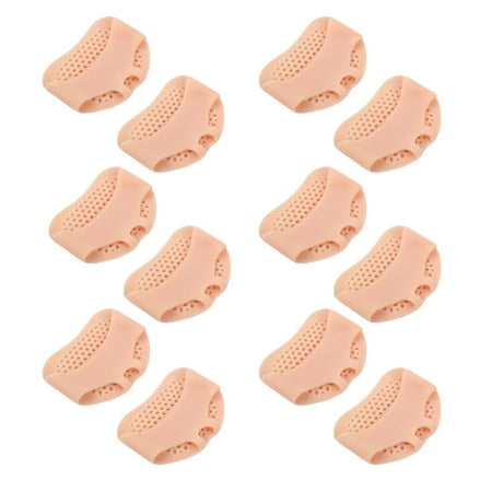 

6 Pairs Honeycomb Forefoot Front Palm Pad Silicone Absorption Front Palm Pad (Skin Color)