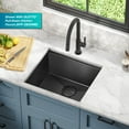 thumbnail image 3 of KRAUS Kore 21 Undermount Workstation 16 Gauge Black Stainless Steel Single Bowl Kitchen Sink in PVD Gunmetal Finish with Accessories, 3 of 18