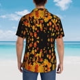thumbnail image 7 of Yellow Autumn Leaves Men'S 3d Print Casual Button Down Shirts, Novelty Hawaiian Short Sleeves Xl, 7 of 7