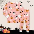 thumbnail image 4 of oqasdz Toddler Boy Clothes Girls Halloween Pajama Set Long Sleeve Pumpkin Print Shirts and Pants Comfortable Fall Winter Sleepwear /8T, 4 of 4