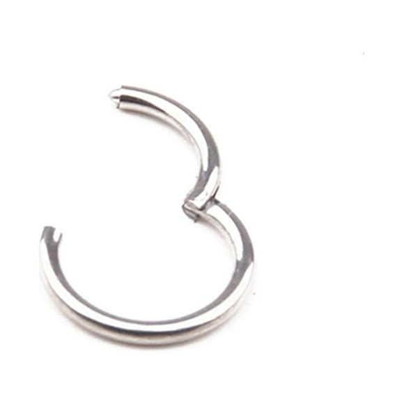 HLONK 1 Pc 16G 14G Hinged Segment Hoop Ring Stainless Steel Lip Nose Septum Piercing