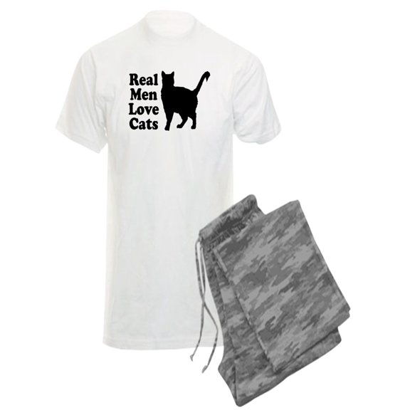 CafePress - Real Men Love Cats - Men's Light Pajamas