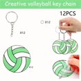 thumbnail image 2 of 12 Pcs Volleyball Keychain Bulk Volleyball Gifts Stuff for Volleyball Favor Fan Pendant Keychain Case Keyring, 2 of 6
