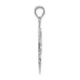 thumbnail image 2 of 14k White Gold Openwork Leaf Pendant Charm, Polished Botanical Jewelry for Women, 2 of 6