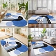 thumbnail image 4 of Area Rugs 5'x7', Boho Middle Century Carpet Runner Indoor Outdoor Rugs Home Decor Aesthetic, Abstract Blue Geometric Botanical Non Slip Mats Washable Accent Rug for Living Room Bedroom, 4 of 8