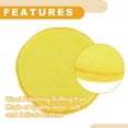thumbnail image 4 of 4Pcs 12.5cm Universal Microfiber Polishing Buffing Pad Auto Woolen Buffing Waxing Pad Car Polisher Buffer Drill Attachment Yellow, 4 of 7