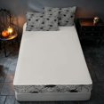 thumbnail image 4 of Homewish Spider Web Zipper Twin Comforter Sets with Fitted Sheet and 2 Pillowcases, Happy Halloween Zipper Bedding Set, Gray, Gray Reversible, 4 of 7