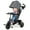 Gray, variant on Spaco 4-in-1 Baby Tricycle Toddler Trike with Reversible Seat and 5-Point Safety Harness-Black, Compact Stroller for Infant & Toddler