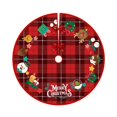 thumbnail image 1 of Falda de árbol de Navidad farfi exquisita estampada a prueba de decoloración, cómoda y suave, gran área de diseño de escena, lazo, fiesta, decoración de alfombras de suelo de árbol de Navidad par, 1 of 5